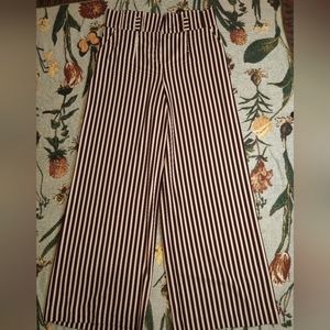 New York & Company flowy light and dark purple striped pants size 16
